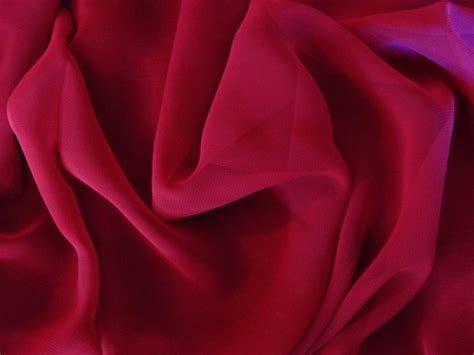 Red Sheer Chiffon Fabric 